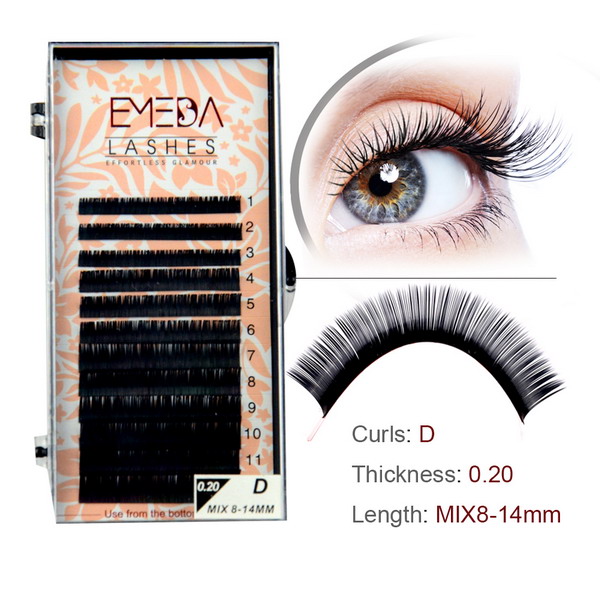 Cheap silk customized eyelash extensions SN55